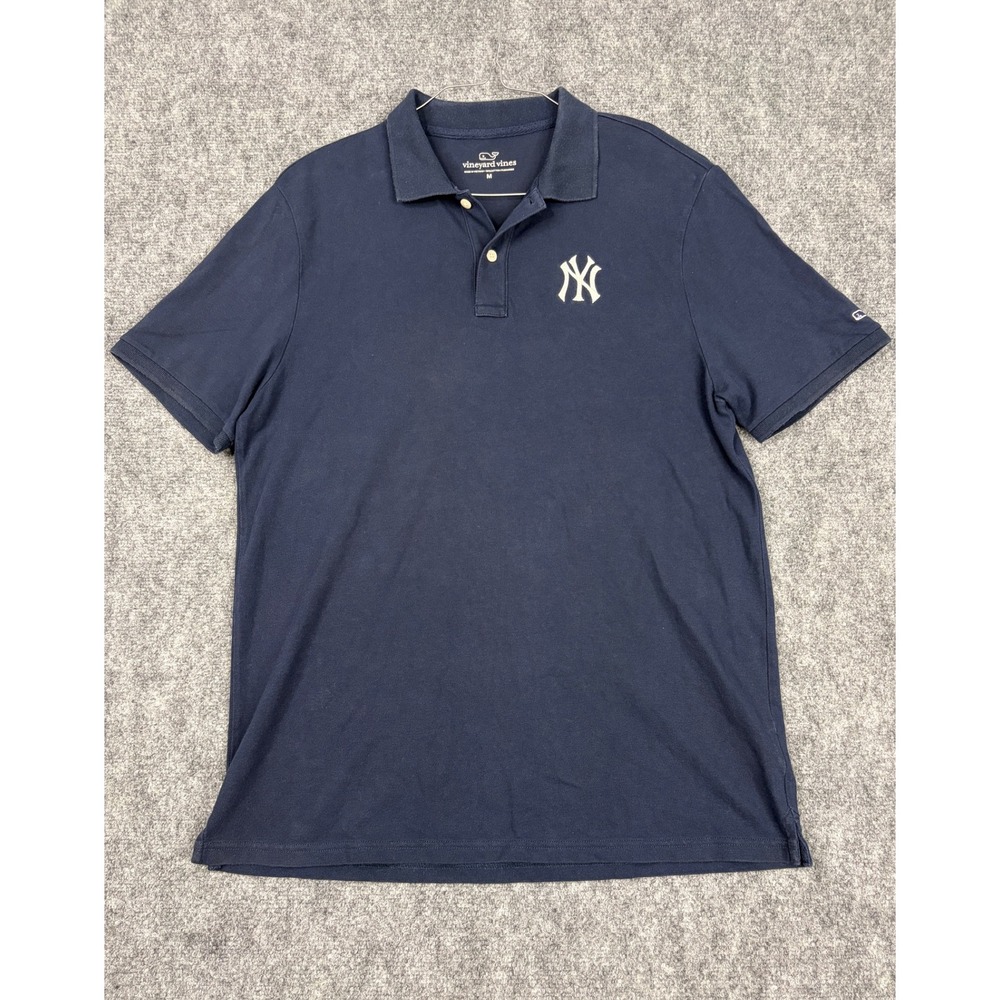 Vineyard Vines Mens New York Yankees Polo Shirt Navy Blue Size M MLB Baseball